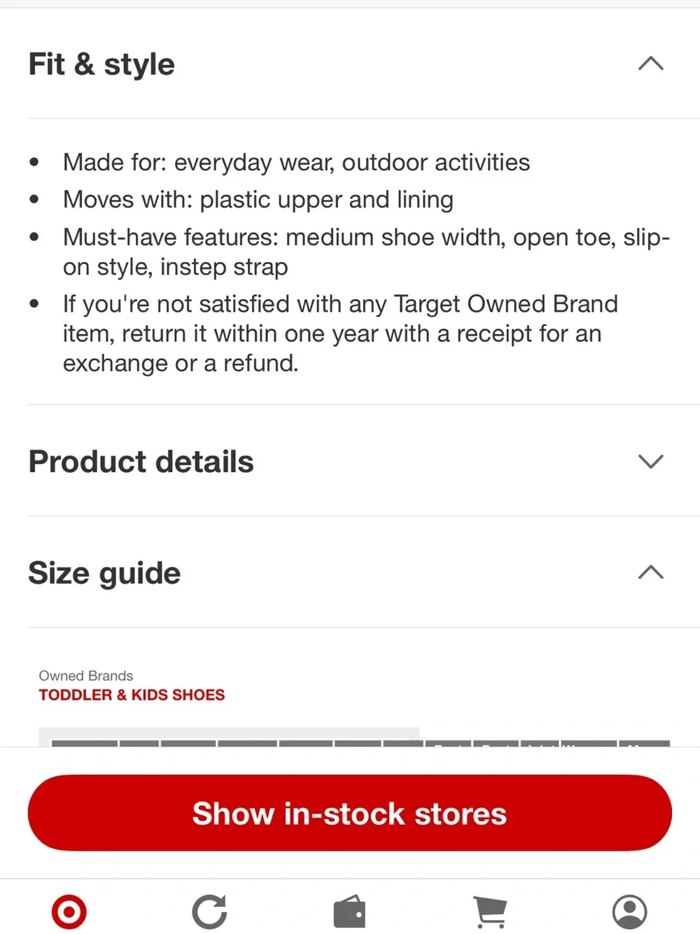 Target Tatum Black Slide Sandals - Size 6